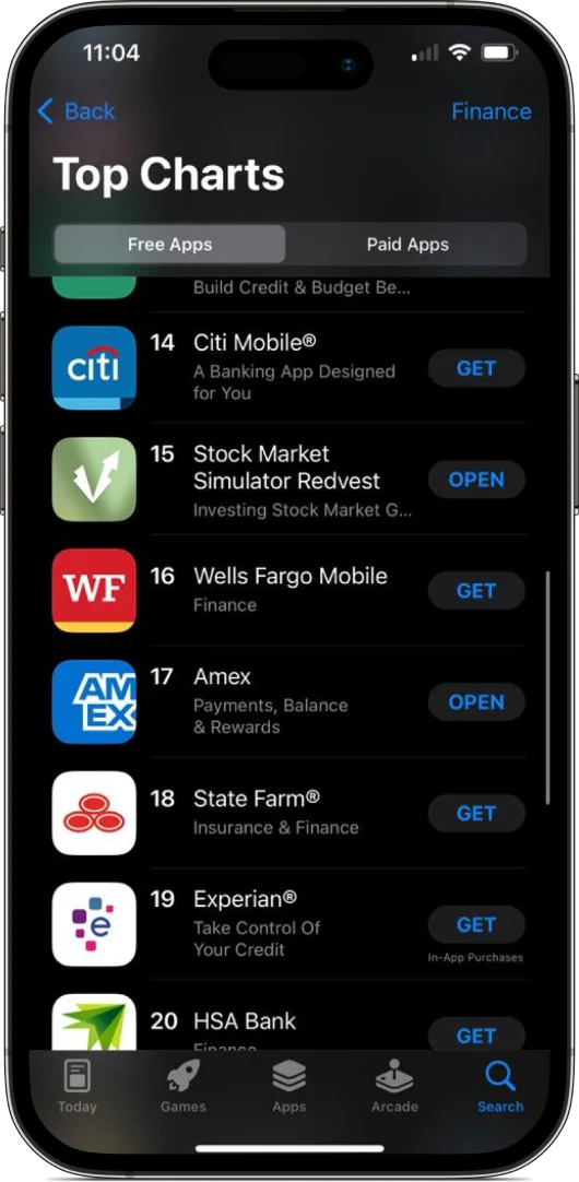 Follow stocks in Redvest Top Charts